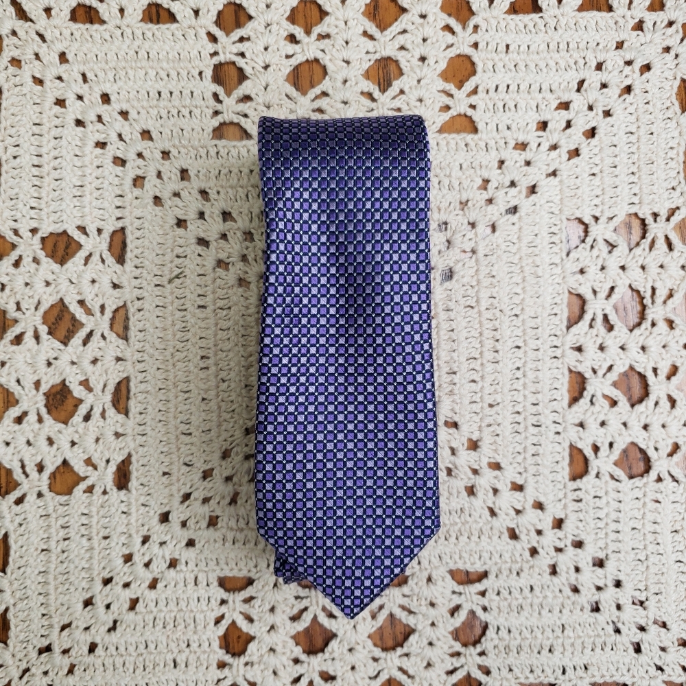 Nordstrom purple silk printed tie nwt